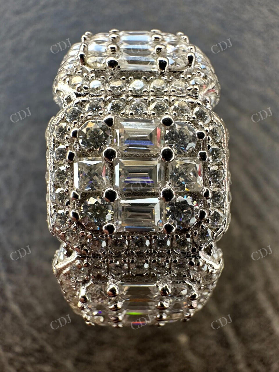 Full Eternity Diamond Cluster Ring  customdiamjewel   