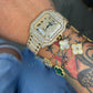 Cartier Santos Roman Dial Iced Out Watch hip hop jewelry CustomDiamJewel   