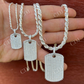 Rectangle Shaped Dog Tag Iced Hip Hop Pendant  customdiamjewel   