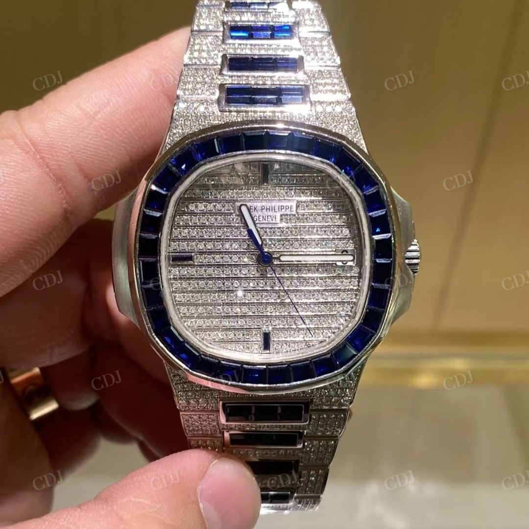 Hip Hop Patek Philippe Diamond Custom Watch  customdiamjewel   