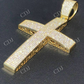 Huge 14k Gold Cross Hip Hop Pendant  customdiamjewel   