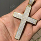 Huge 14k Gold Cross Hip Hop Pendant  customdiamjewel   