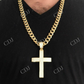 Huge 14k Gold Cross Hip Hop Pendant  customdiamjewel   