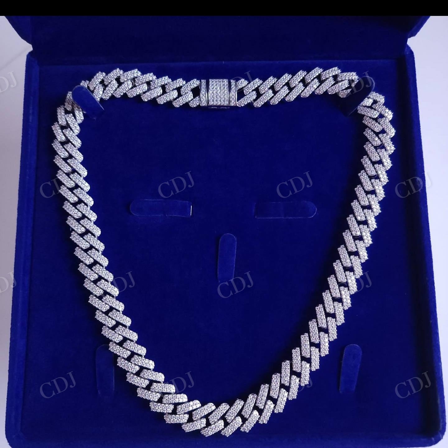 VVS D Moissanite Diamond Cuban Link Chain hip hop jewelry customdiamjewel   