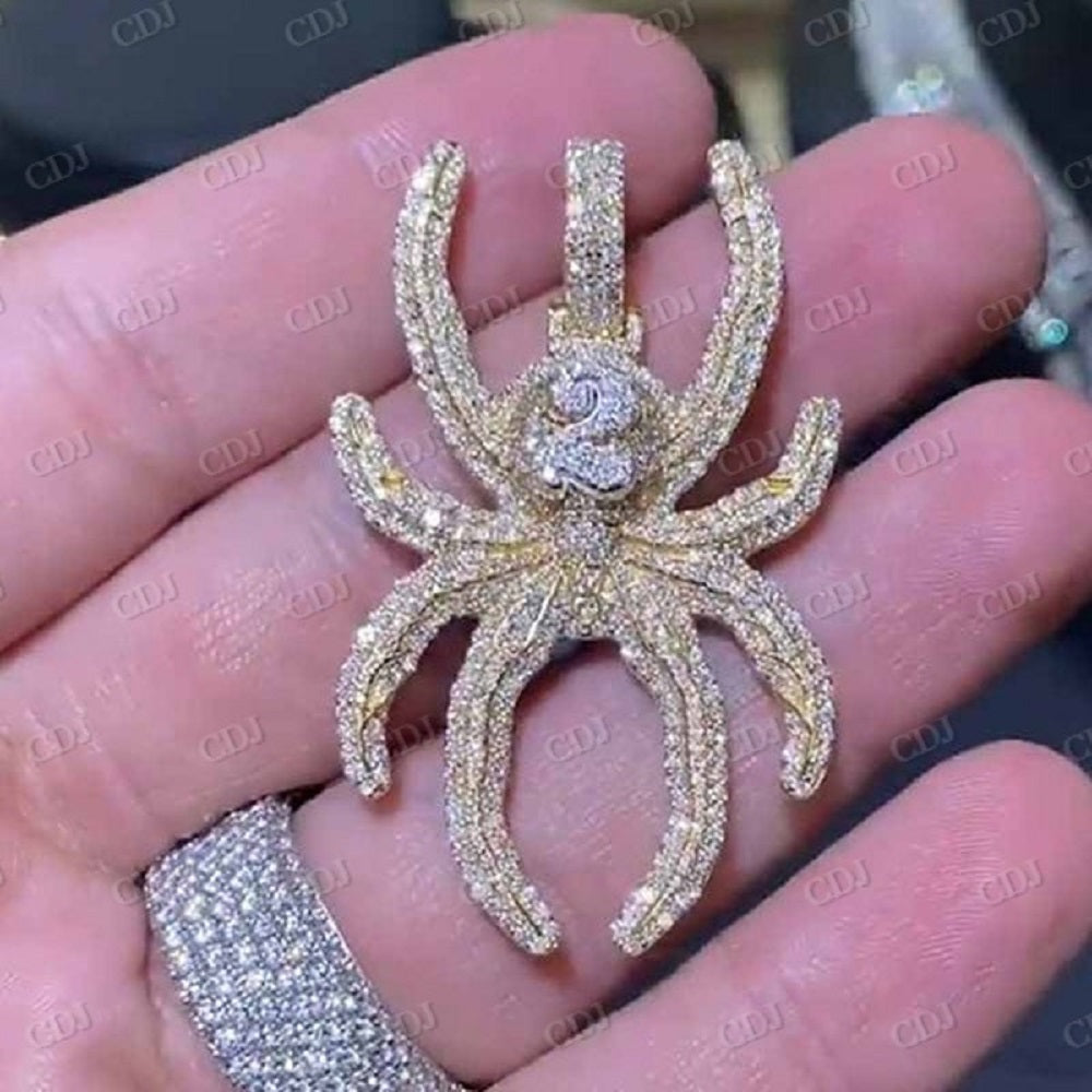 Custom Spider Hip Hop Diamond Pendant  CustomDiamJewel   