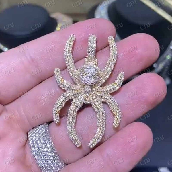 Custom Spider Hip Hop Diamond Pendant  CustomDiamJewel   