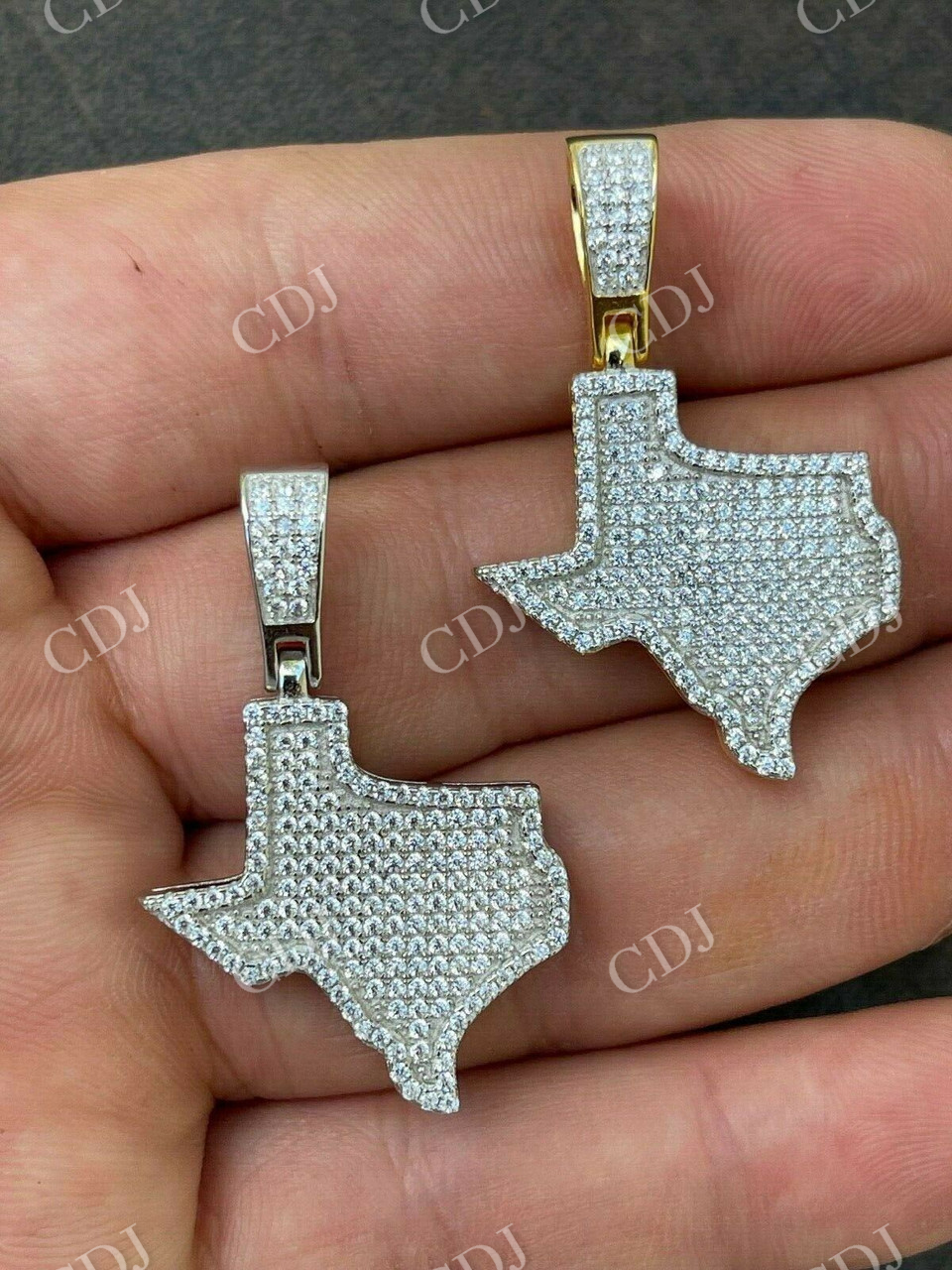 Hip Hop Texas State Shape Pendant  customdiamjewel   