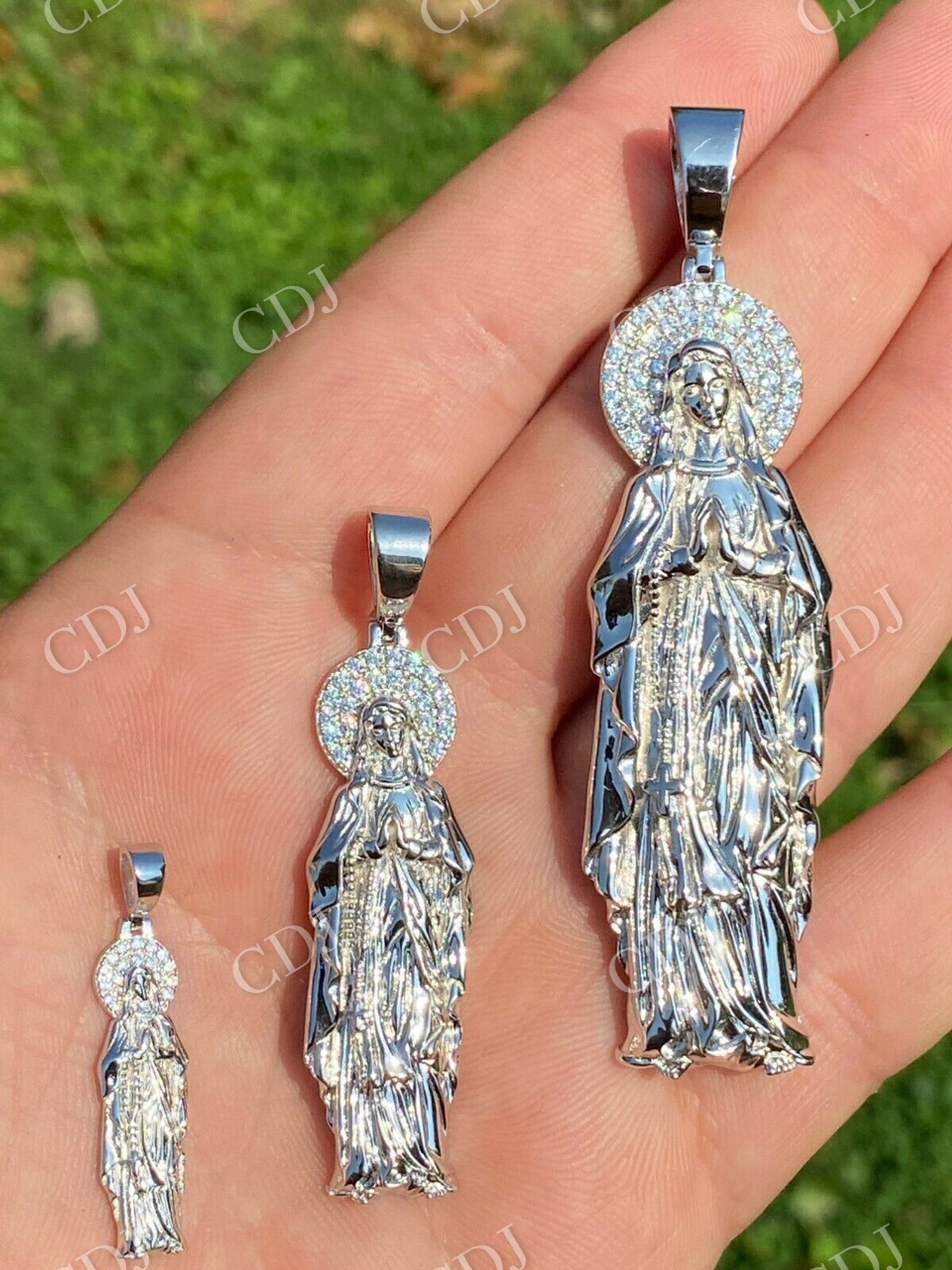 Virgin Mary Hip Hop Pendant  customdiamjewel   