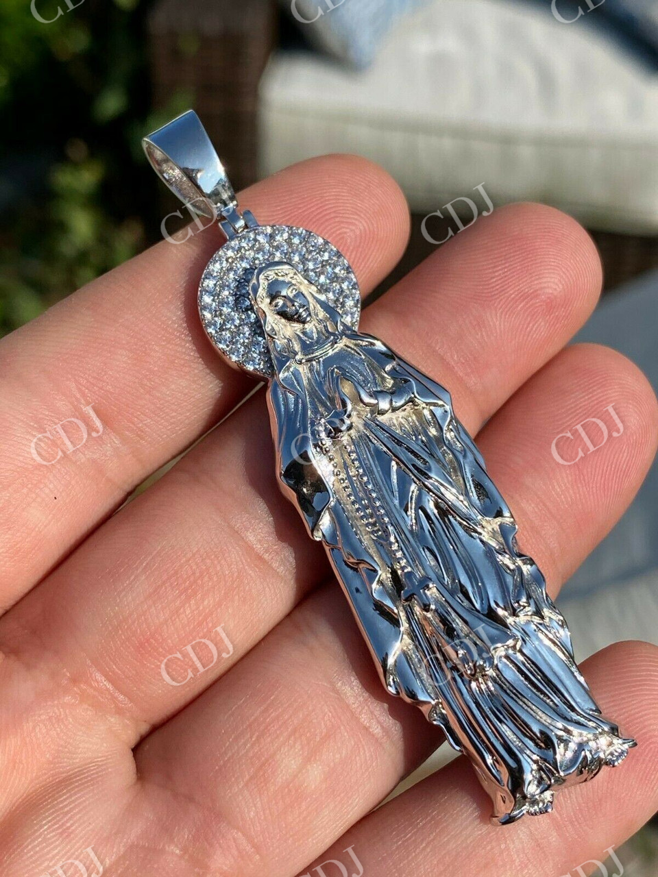 Virgin Mary Hip Hop Pendant  customdiamjewel   