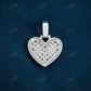 Baguette And Round Cut Diamond Heart Shape Love Pendant  customdiamjewel   