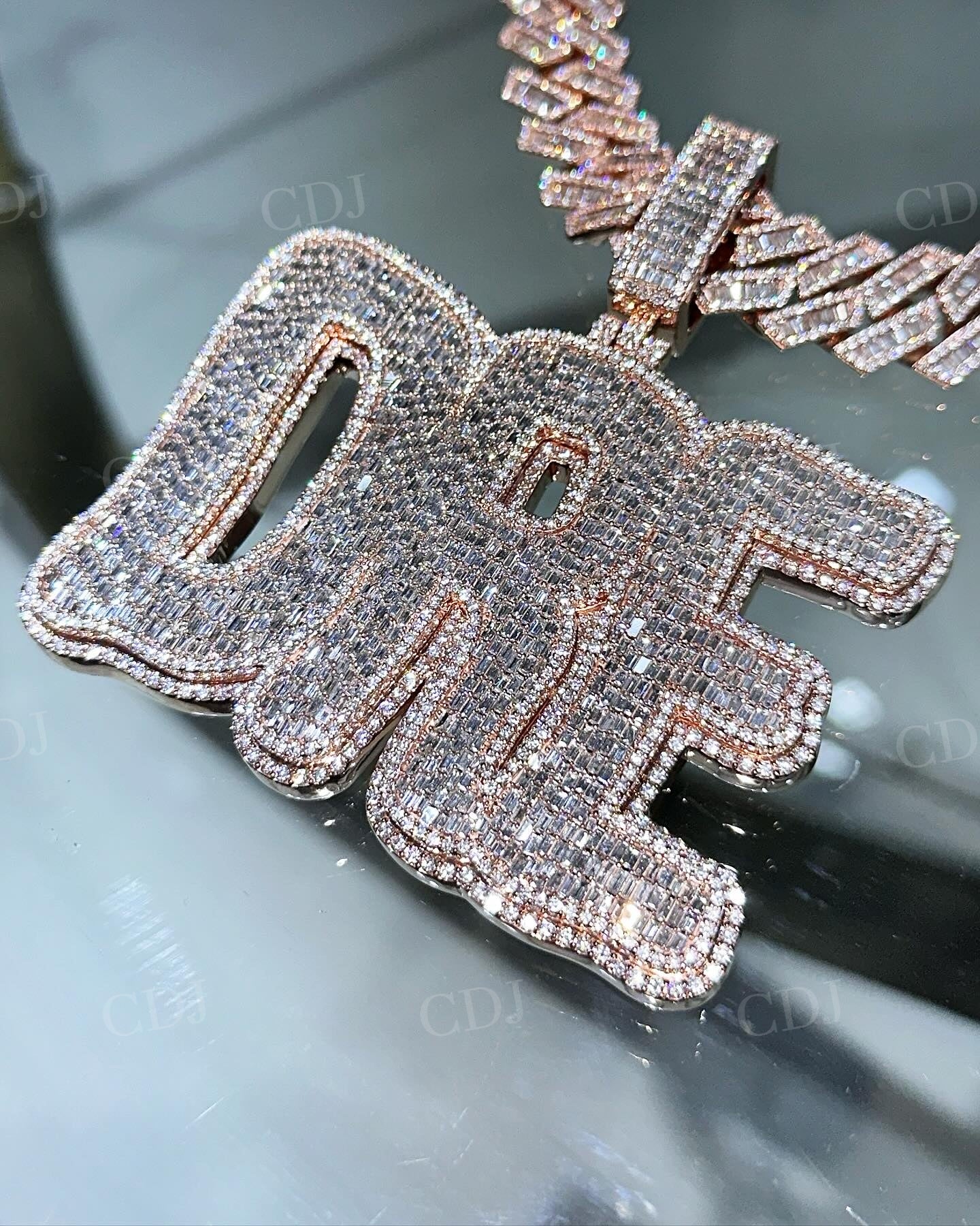 DRE Letter Hip Hop Customized Diamond Pendant hip hop jewelry customdiamjewel   