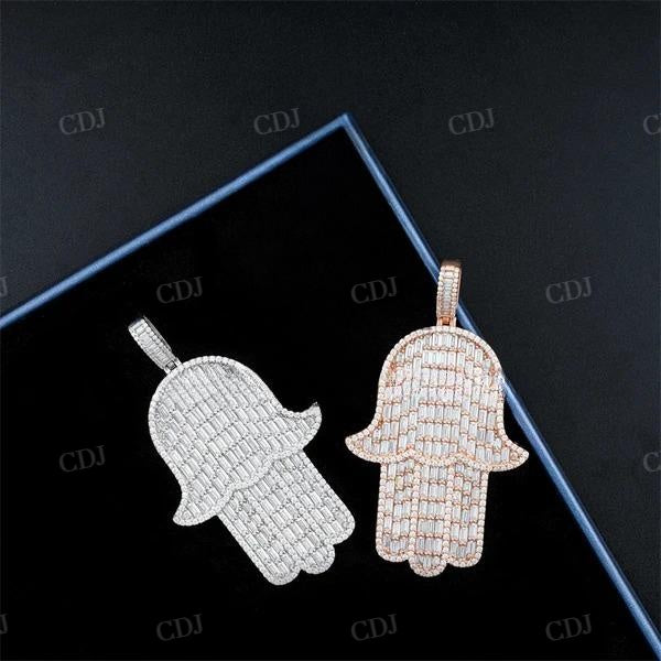 Diamond Hamsa Hip Hop Pendant For Men  customdiamjewel   