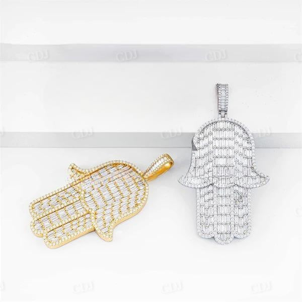 Diamond Hamsa Hip Hop Pendant For Men  customdiamjewel   