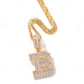 Hip Hop Iced Out Diamond Letter Pendant  CustomDiamJewel   