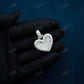 Baguette And Round Cut Diamond Heart Shape Love Pendant  customdiamjewel   