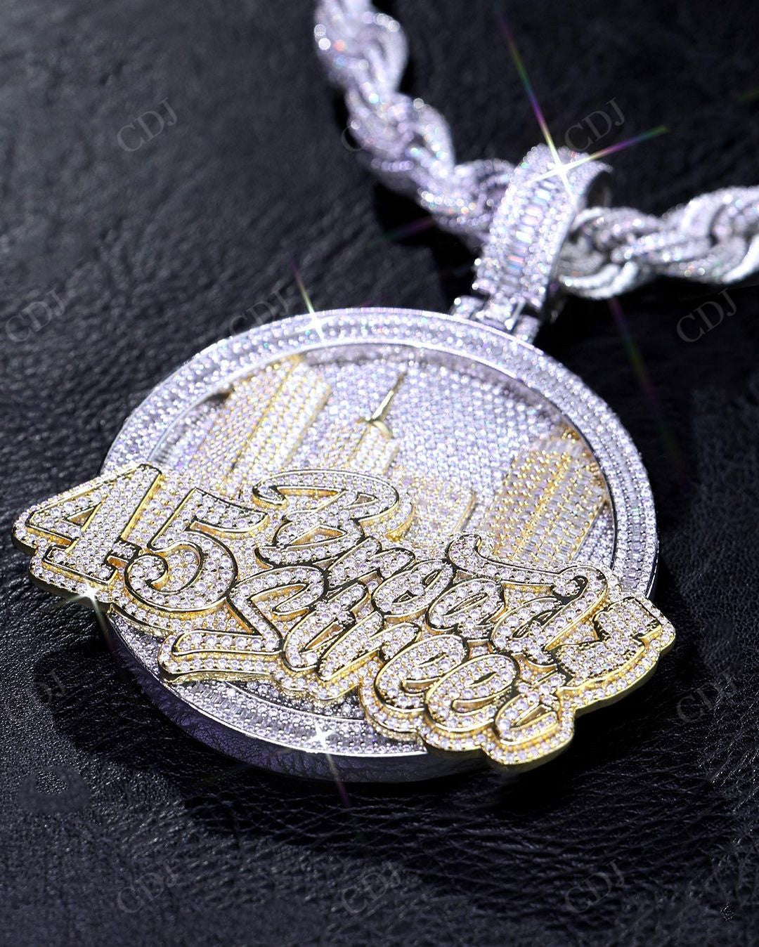 45 Broad Street Customized 3D Pendant hip hop jewelry CustomDiamJewel   