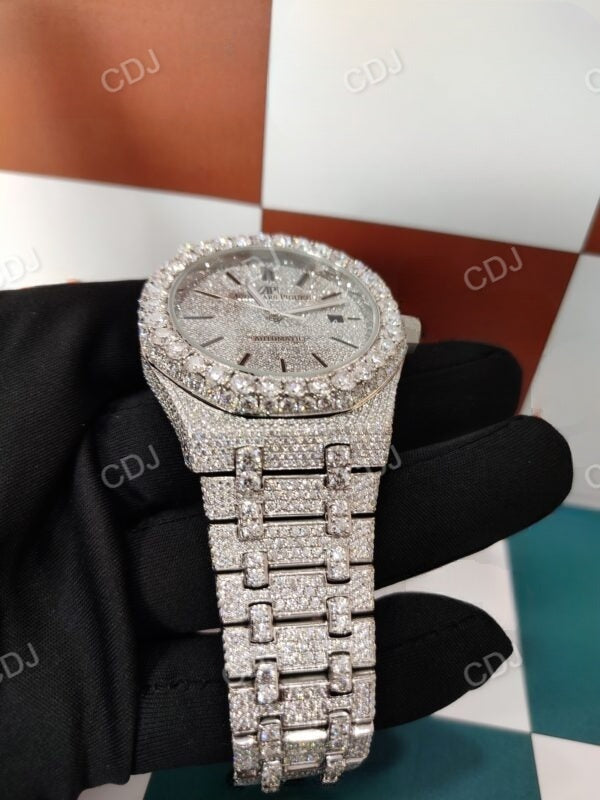 Timeless Luxury Natural Diamond Watch Rare Top Design Watch AP Branded Bling Stainless Steel Watches  customdiamjewel   