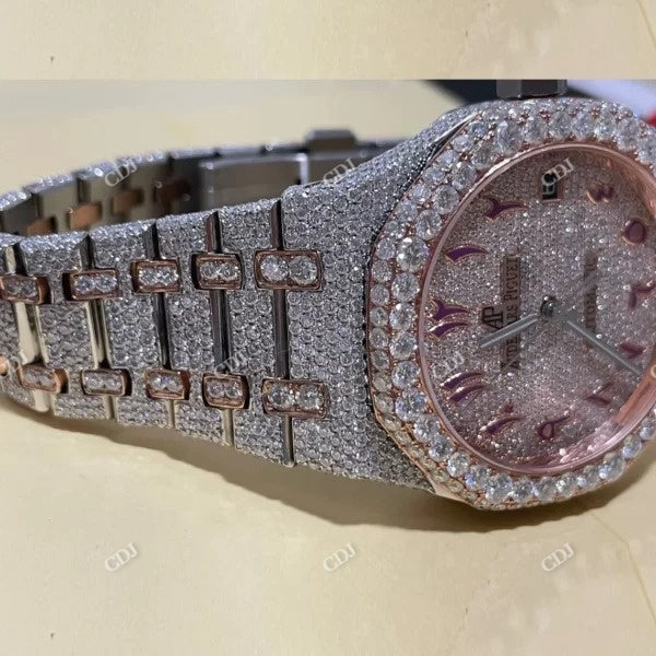 Fully Iced Out AP Aftermarket Diamond Watch  customdiamjewel   