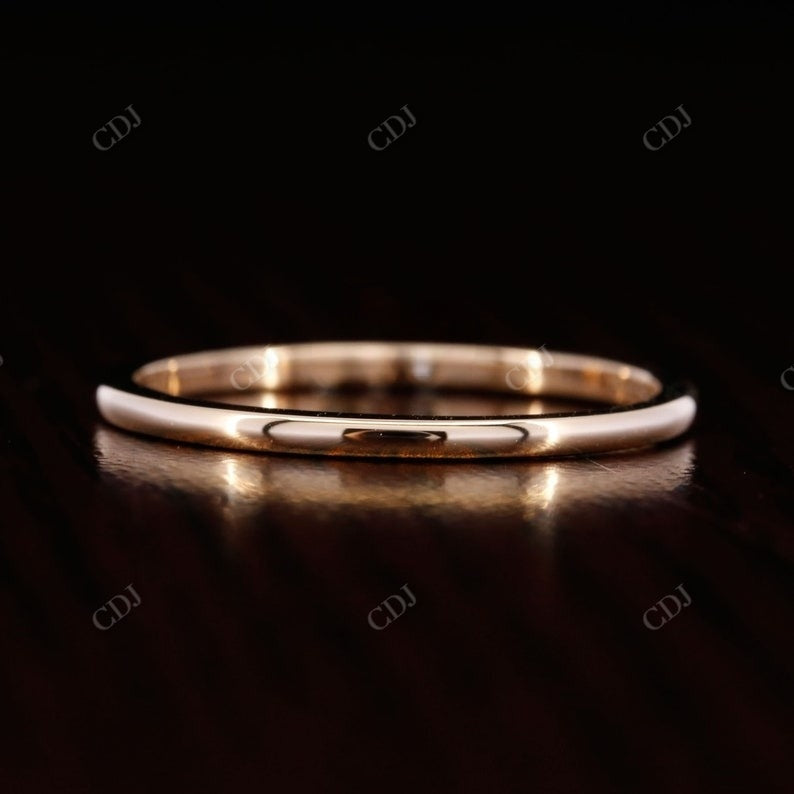 Solid Gold Dainty Stacking Diamond Wedding Band  customdiamjewel   