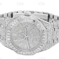 Lab Grown Diamond Watch Luxury Custom Bling Hip Hop Iced Out Watches White Gold Plated Watch For Rappers  customdiamjewel   