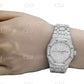 Lab Grown Diamond Watch Luxury Custom Bling Hip Hop Iced Out Watches White Gold Plated Watch For Rappers  customdiamjewel   