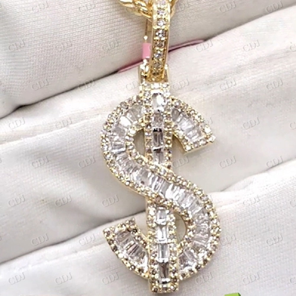 Doller Sign Hip Hop Diamond Pendant  CustomDiamJewel   