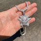 White Gold Gengar Pokemon Pendant  customdiamjewel   