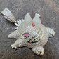 White Gold Gengar Pokemon Pendant  customdiamjewel   