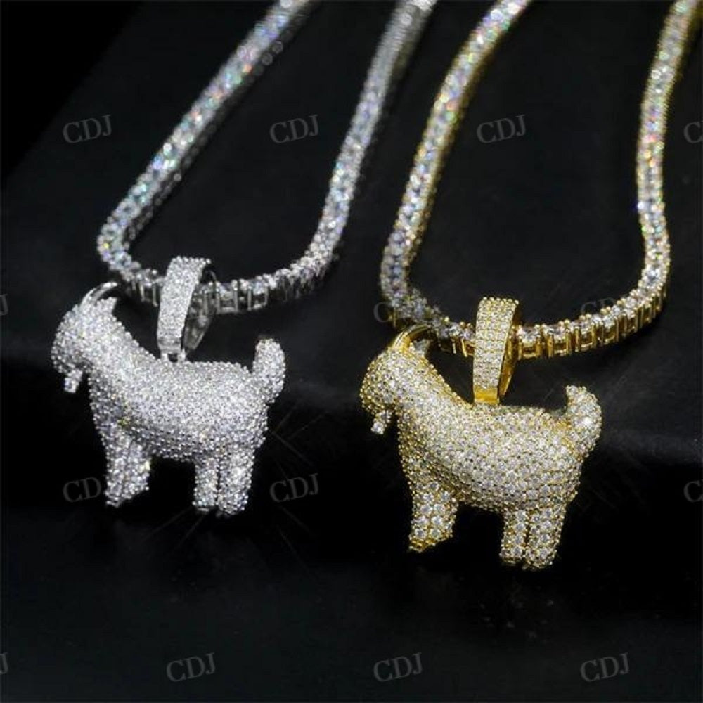 Hip Hop Iced Out Goat Diamond Pendant For Men  customdiamjewel   