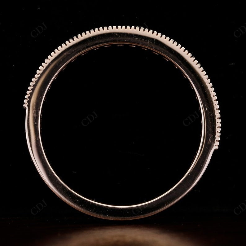 2.00MM Round Cut Lab Grown Diamond Milgrain Wedding Band  customdiamjewel   