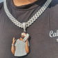 Iced Out Enamel & Moissanite Money Lover Man Silver Pendant hip hop jewelry customdiamjewel   