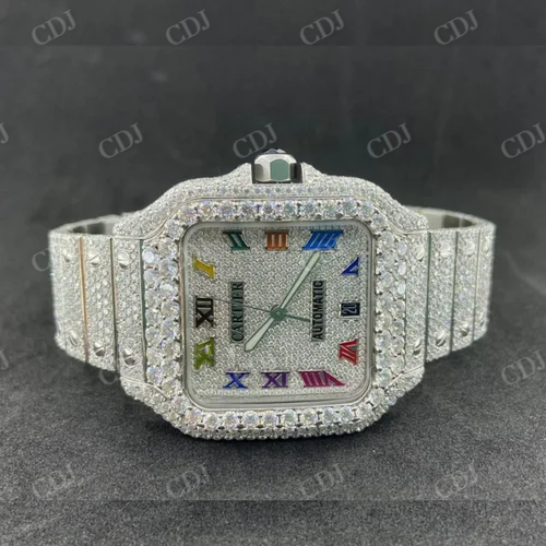 Lab Grown Diamond Watch For Men Luxury Watch For Him Iced Out Bling Watch Bust Down Watch  customdiamjewel   