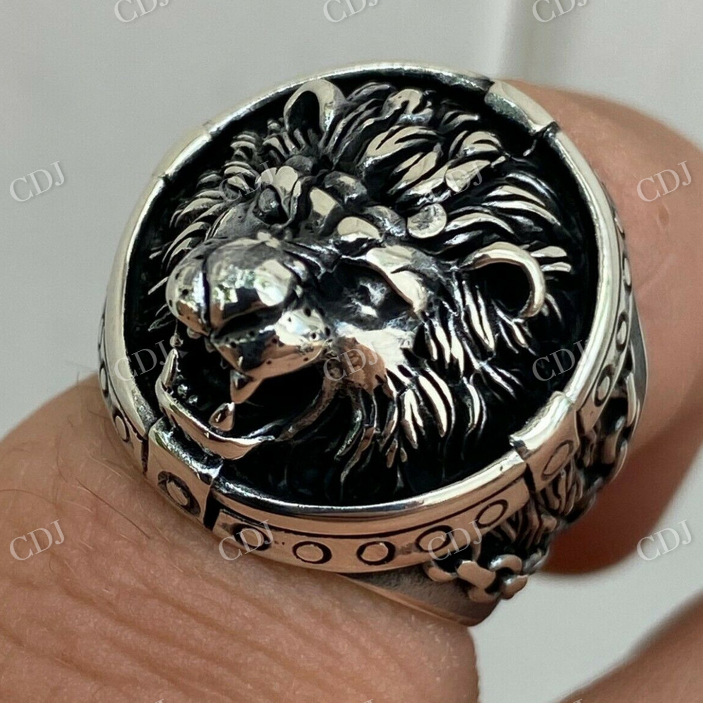 Solid Gold King Lion Of Judah Rasta Ring  customdiamjewel   