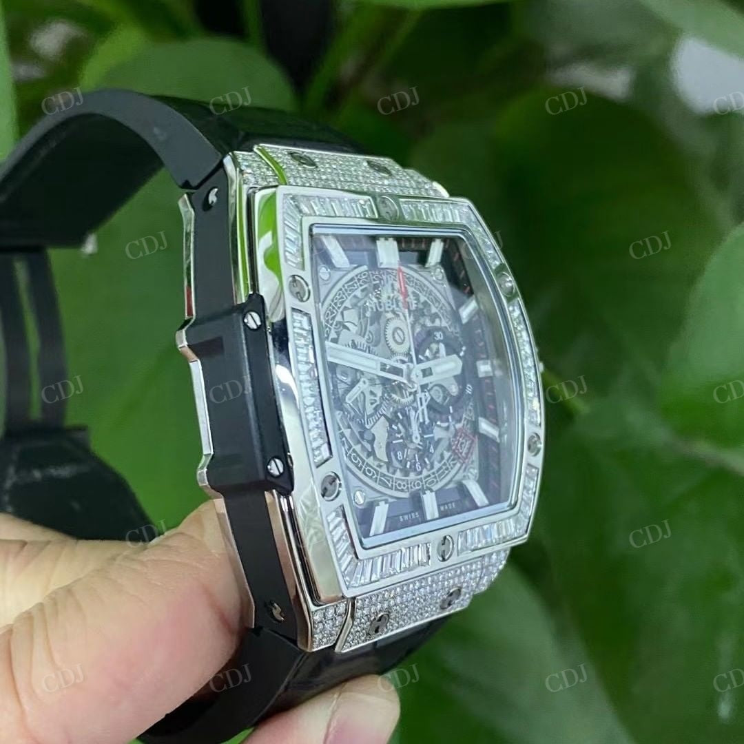 Black Blet Diamond Luxury Watch  customdiamjewel   