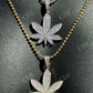 Icy Marijuana Weed Pot Leaf Diamond Pendant  customdiamjewel   