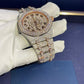 AP Fully Iced Out Moissanite Hip Hop Watch customdiamjewel