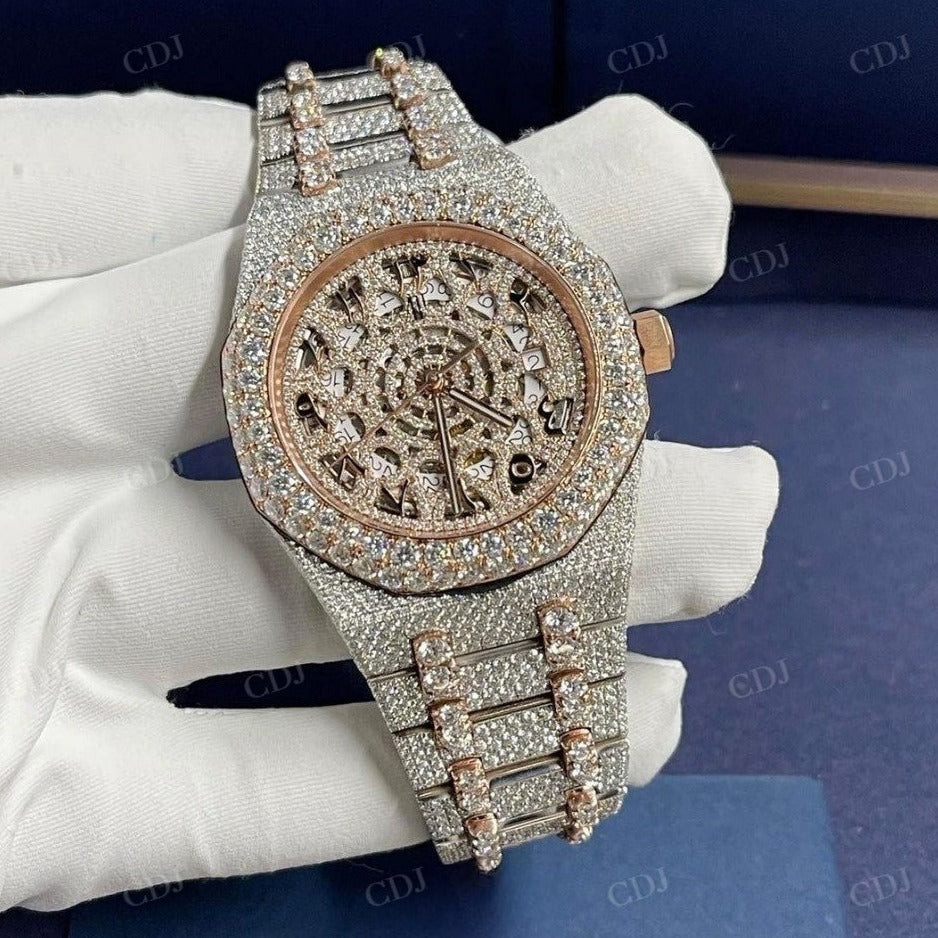 AP Fully Diamond Iced Out Hip Hop Watch  customdiamjewel   