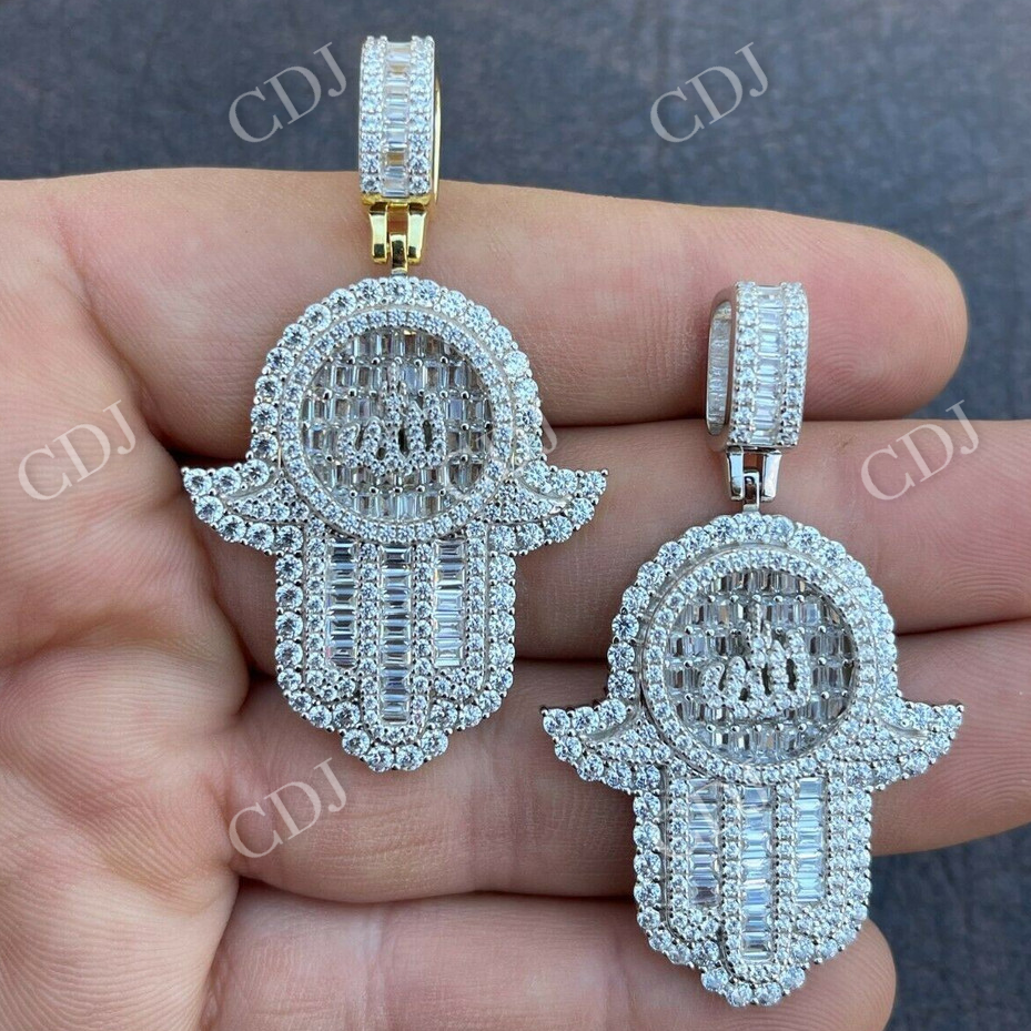 Hand Of Fatima With Islamic Allah Sign Pendant  customdiamjewel   