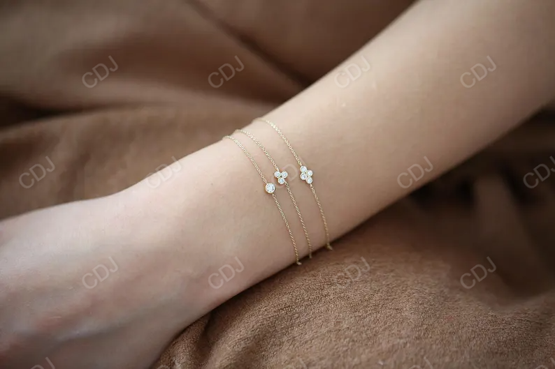 0.10CTW Moissanite Cluster Bracelet  customdiamjewel   