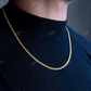 Classic 3MM Yellow Gold Miami Micro Cuban Link Chain For Men  customdiamjewel   