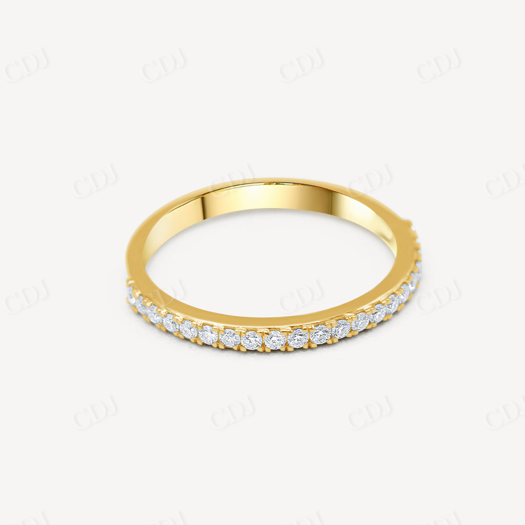 Dainty Round Diamond Half Eternity Wedding Band  customdiamjewel   