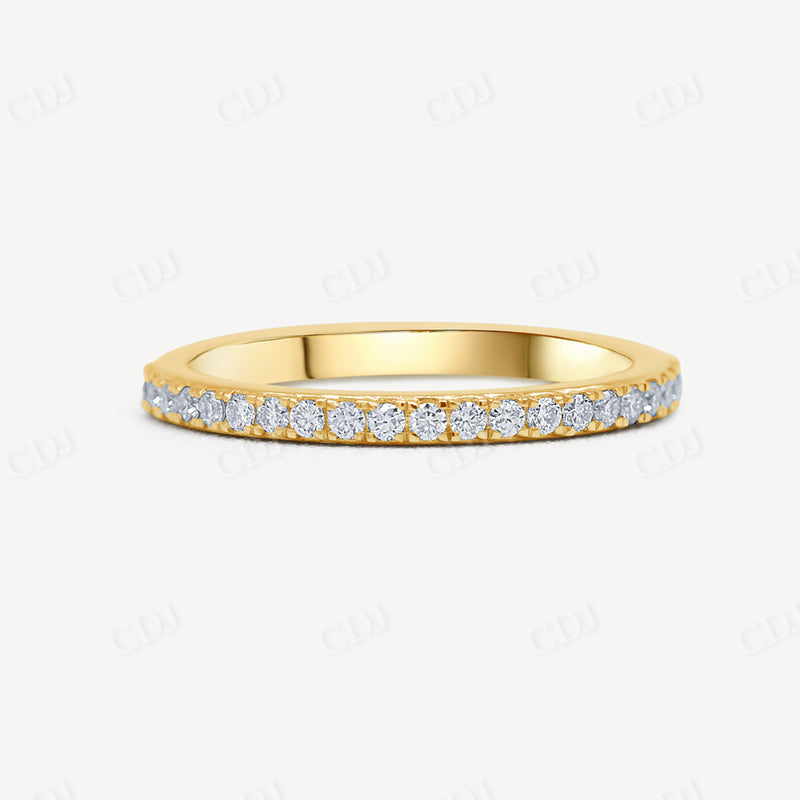 Dainty Round Diamond Half Eternity Wedding Band  customdiamjewel   