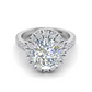 Oval Diamond Cut Halo Eternity Engagement Cut  customdiamjewel   