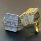 Round And Baguette Diamond Ring For Men  customdiamjewel   