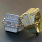 Round And Baguette Diamond Ring For Men  customdiamjewel   