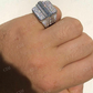 Round And Baguette Diamond Ring For Men  customdiamjewel   