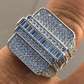 Round And Baguette Diamond Ring For Men  customdiamjewel   