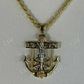 Jesus Crucifix & Anchor Piece & Rope Chain Pendant  customdiamjewel   