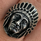 Large Indian Head Chief Biker Ring  customdiamjewel   