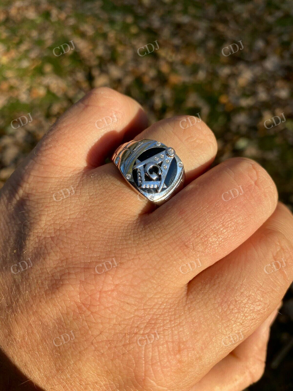 FreeMason Masonic Letter G Hip Hop Ring  customdiamjewel   